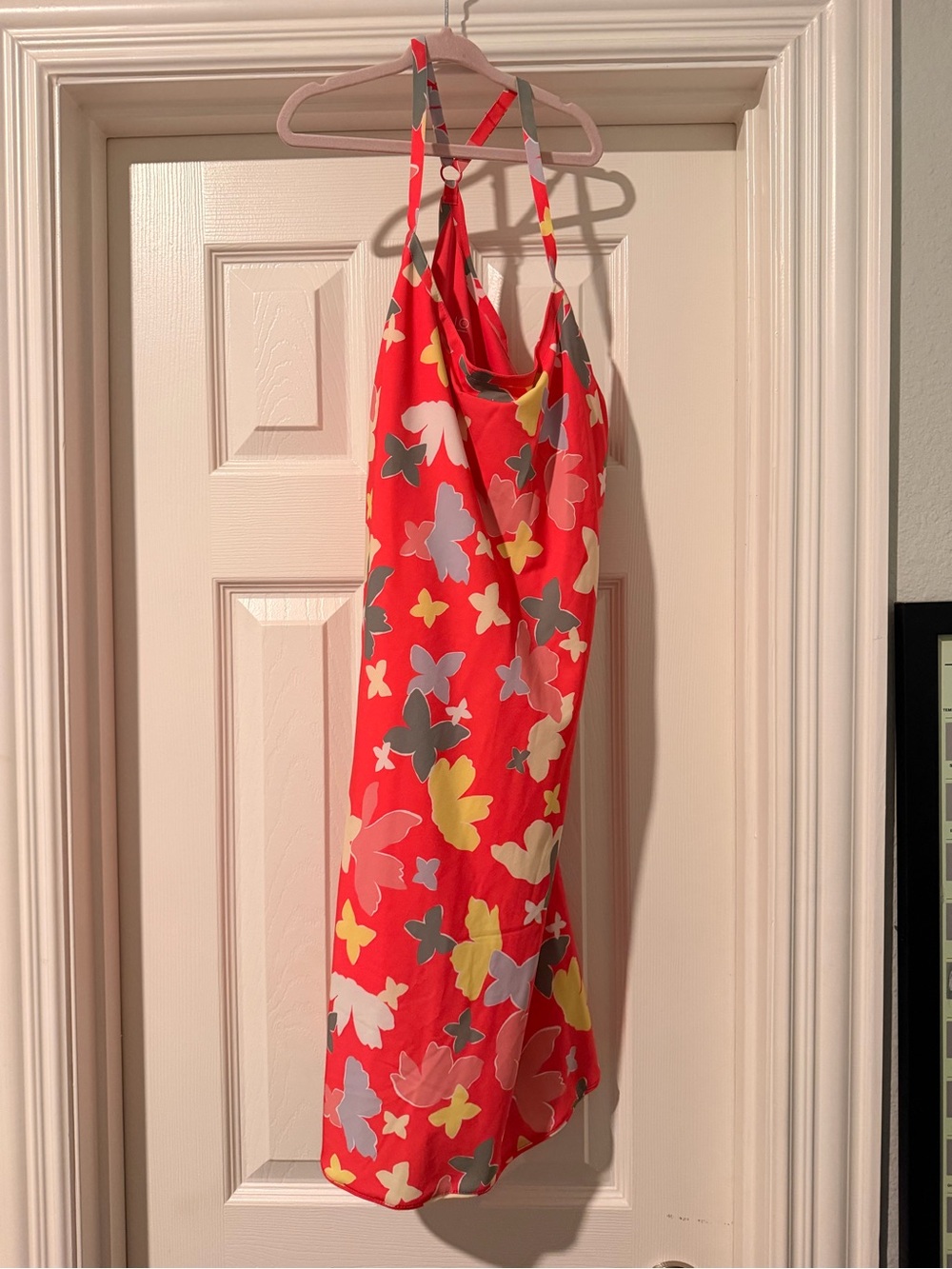 Bright Red Floral Athletic Dress